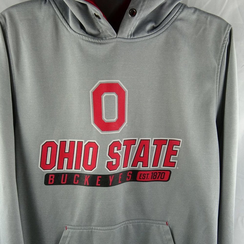 Ohio State Buckeys M Gray Hoodie Pullover Jacket